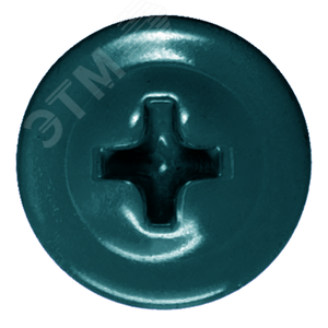 Саморез металл/металл 4.2х25 пресс-шайба острый RAL5021 - фото 2