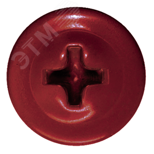 Саморез металл/металл 4.2х19 пресс-шайба острый RAL3011 - фото 2