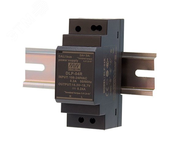 Изображение товара Источник питания AC-DC для шины DALI 3.84Вт 16В 240мА на DIN-рейку