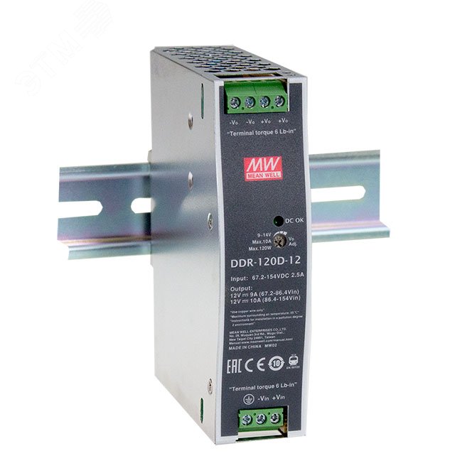 Изображение товара Преобразователь DC-DC Mean Well DDR-120A-12 99.6Вт 12В 8.3А