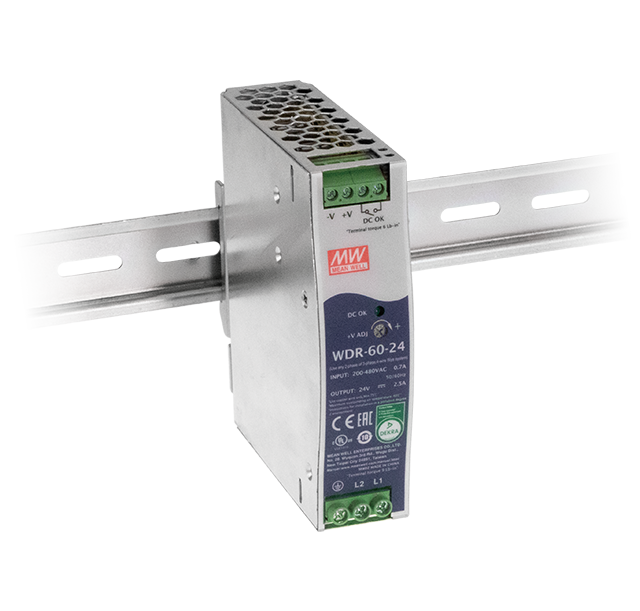 Блок питания AC-DC, 50Вт, вход 180-550V AC, 47-63Гц,254-780V DC, выход 5В,0-10A, рег. вых=5-6В, в кожухе на DIN-рейку