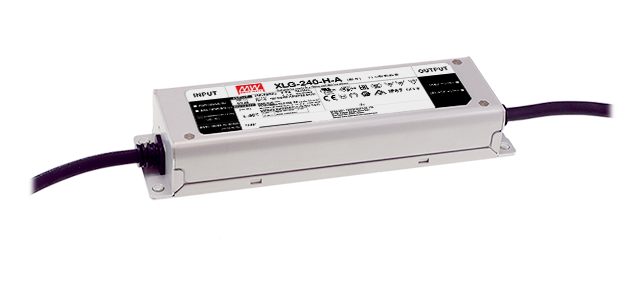 Источник питания AC-DC, 239.4Вт, стабилизатор тока, IP67, вход 100-305В AC, 47-63Гц, ККМ, выход 700-1050мА,178-342В (режим пост. мощности), в кожухе, встр. потенциометр, димминг 3 в 1