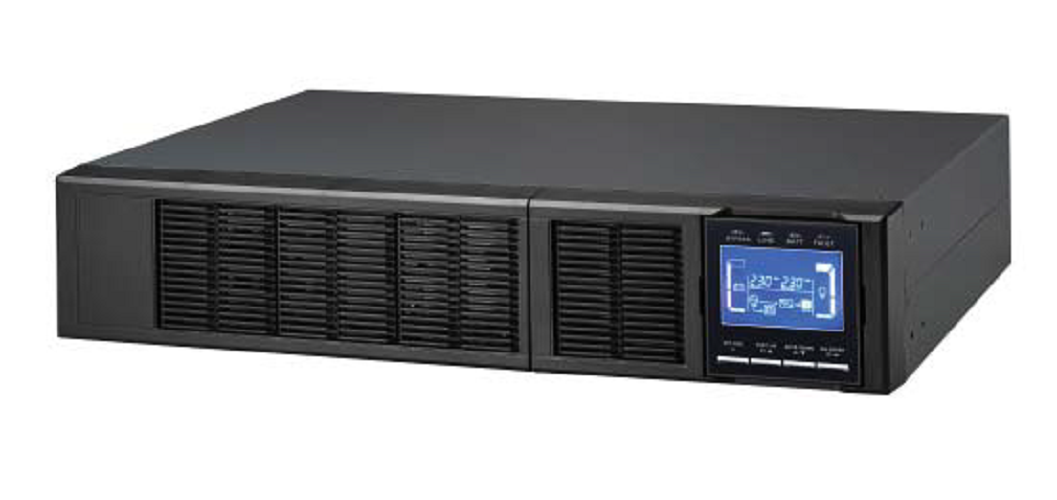 "Источник бесперебойного питания 10 000Вт, 2U для RACK 19"""" шкафов, встр. монитор параметров, интерф. USBRS-232, один вентилятор сит. охл., вых. 220Vac клемные гнезда, клемные гнезда для подкл.внеш. АКБ блоков, АКБ докупаются отдельно"""""