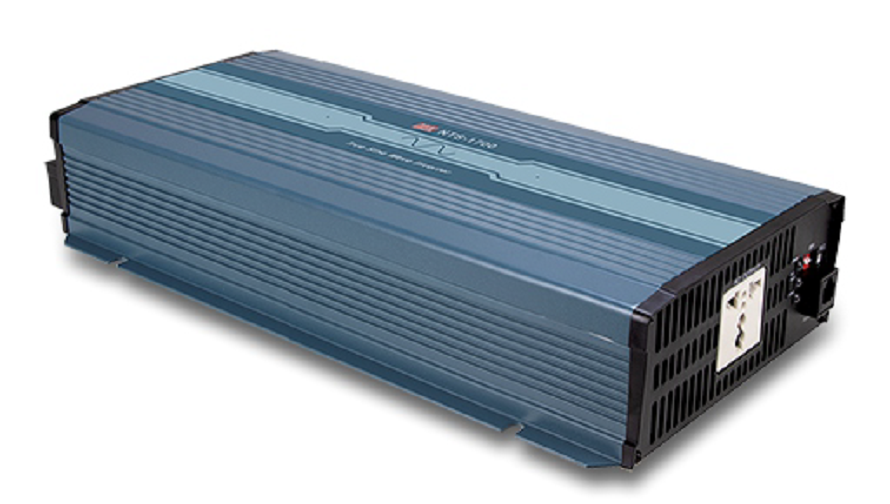 Инвертор DC-AC 1700Вт, Рмакс=2550Вт(0,6 сек), Uвх=24(20…33)В DC, Uвых=230В АС (ещё 200, 220, 240), f=50(60) Гц, КНИ<3%, изоляция 3000В AC, в кожухе 400x184x70мм, вес 4.63кг, -25…+70°С, розетка тип-EU (Европа), тип АКБ Lead Acid или Li-ionрек