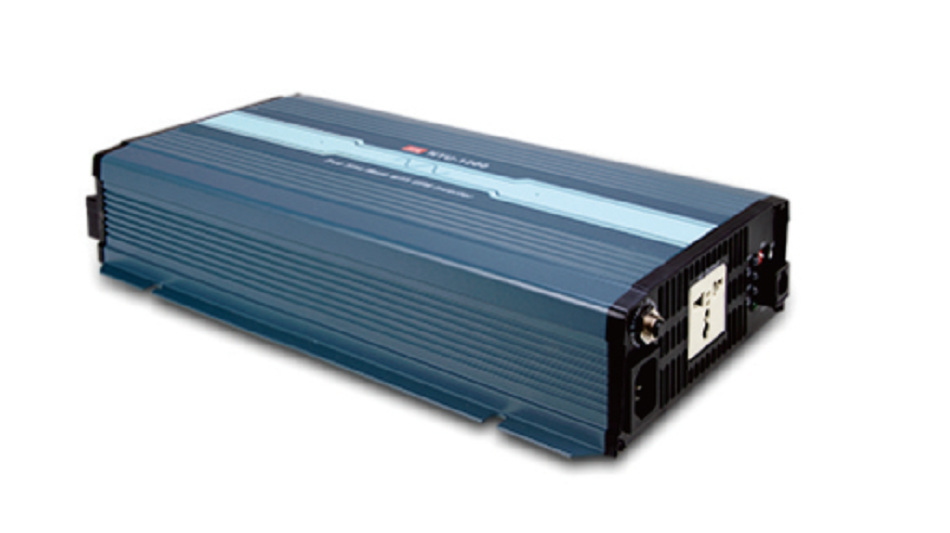 Инвертор DC-AC с функ. ИБП, 1200Вт, Рмакс=2000Вт(0,6 сек), Uвх=12(10...16,5)В DC, Uвых=230В АС (ещё 200, 220, 240), f=50(60) Гц, КНИ<3%, изоляция 3000В AC, в кожухе 333x184x70мм, вес 3.3кг,  -25…+70°С, розетка тип-EU (Европа), тип АКБ Lead Acid или Li-ion