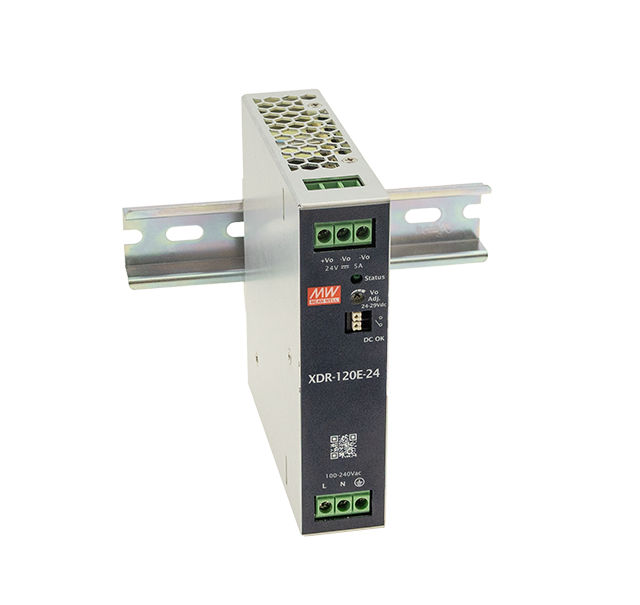 AC-DC, 120Вт, вх.85…264V AC, 47…63Гц 120…370В DC, вых.24В5A (пиковый 6.5А), рег. вых 24...29В, изол.3000В AC, DC OK, в кожухе на DIN-рейку 30х125,2х116мм,-40…+70°С, 3 года гарантии