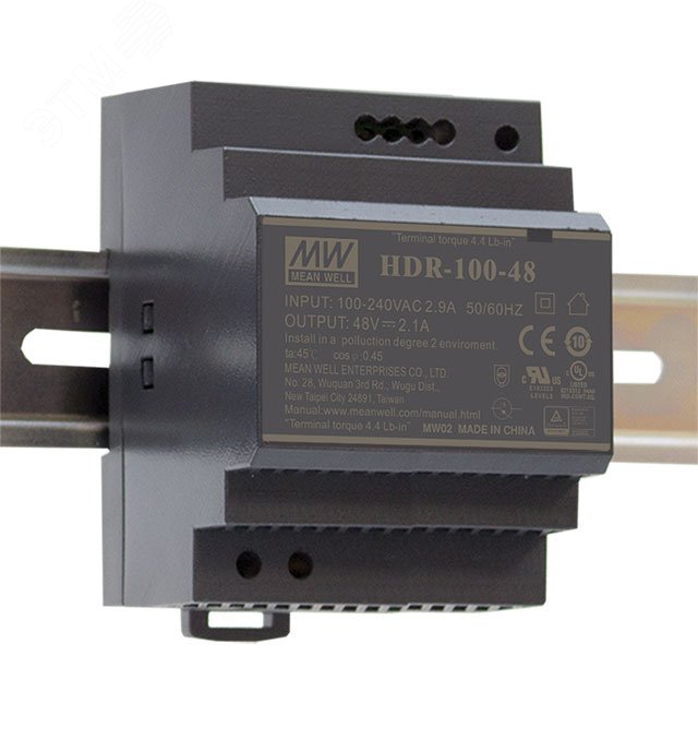 Изображение товара Блок питания AC-DC 100.8Вт 24В 4.2А монтаж на DIN-рейку