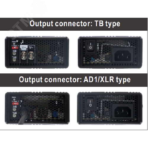 Устройство зарядное, AC-DC, 103.4Вт, вход 90…264В AC127…370В DC, выход 14.4В6.8А, рег. вых=10.5…15.2В, изоляция 3000В AC, в кожухе, 180х96х49мм, -30…+70°С, тип АКБ свинцово-кислотный или литиевый, клеммная колодка - фото 2