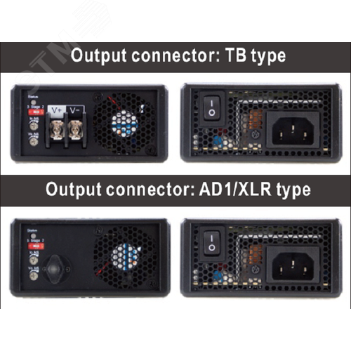 Устройство зарядное, AC-DC, 364.8Вт, вход 90…264В AC127…370В DC, выход 28.8В12A, рег. вых=21…30.4В, изоляция 3000В AC, в кожухе, 180х96х49мм, -30…+70°С, тип АКБ свинцово-кислотный или литиевый, 4-контактный штекер XLR - фото 2