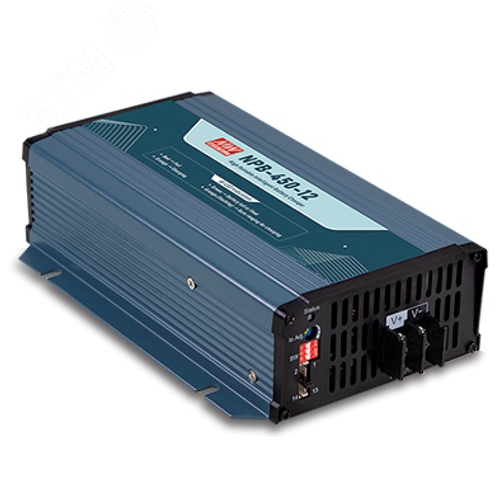 Устройство зарядное умное, AC-DC, 462Вт, вход 90…264В AC127…370В DC, выход 72В5.5А, рег. вых=54…100В, изоляция 3000В AC, в кожухе, 205х135х55мм, -30…+70°С, тип АКБ свинцово-кислотный или литий-ионный, выход клеммная колодка, упр-е CANBus - фото 1