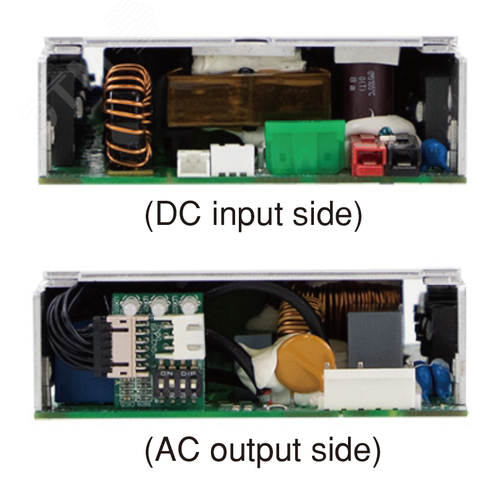 Инвертор DC-AC, 250Вт, Рмакс=500Вт(0,6 сек), Uвх=10...16,5В DC, Uвых=230В АС (ещё 200, 220, 240), f=50(60) Гц, КНИ<3%, изоляция 3000В AC, в кожухе 186х100,5х32мм, вес 0,75кг,  -20…+70°С, выход штыревой соединитель, тип АКБ Lead Acid или Li-ion - фото 2