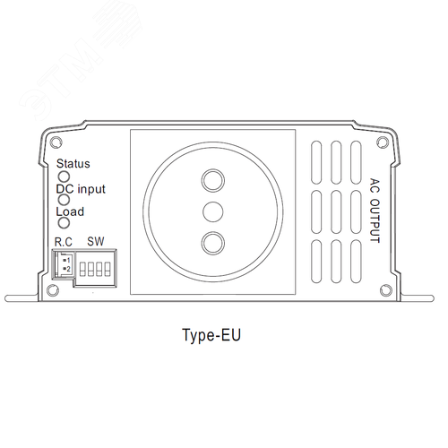 Инвертор DC-AC, 450Вт, Рмакс=900Вт(0,6 сек), Uвх=10...16,5В DC, Uвых=230В АС (ещё 200, 220, 240), f=50(60) Гц, КНИ<3%, изоляция 3000В AC, в кожухе 210х130х55мм, вес 1,3кг,  -25…+70°С, выход евророзетка, тип АКБ Lead Acid или Li-ion - фото 3