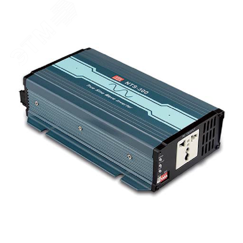 Изображение товара Инвертор DC-AC, 300Вт, Рмакс=600Вт(0,6 сек), Uвх=40…66В DC, Uвых=230В АС (ещё 200, 220, 240), f=50(60) Гц, КНИ<3%, изоляция 3000В AC, в кожухе 210х130х55мм, вес 1,3кг, -25…+65°С, выход евророзетка, тип АКБ Lead Acid или Li-ion (шт)