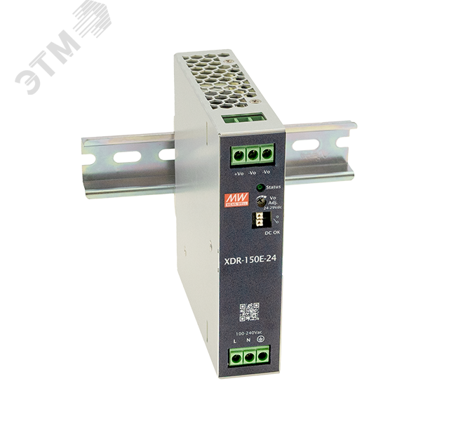 Изображение товара Блок питания AC-DC 150Вт 12В Mean Well XDR-150E-12 для DIN-рейки