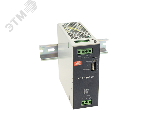 Изображение товара Промышленный блок питания AC-DC 480 Вт 24 В 20 А DIN-рейка