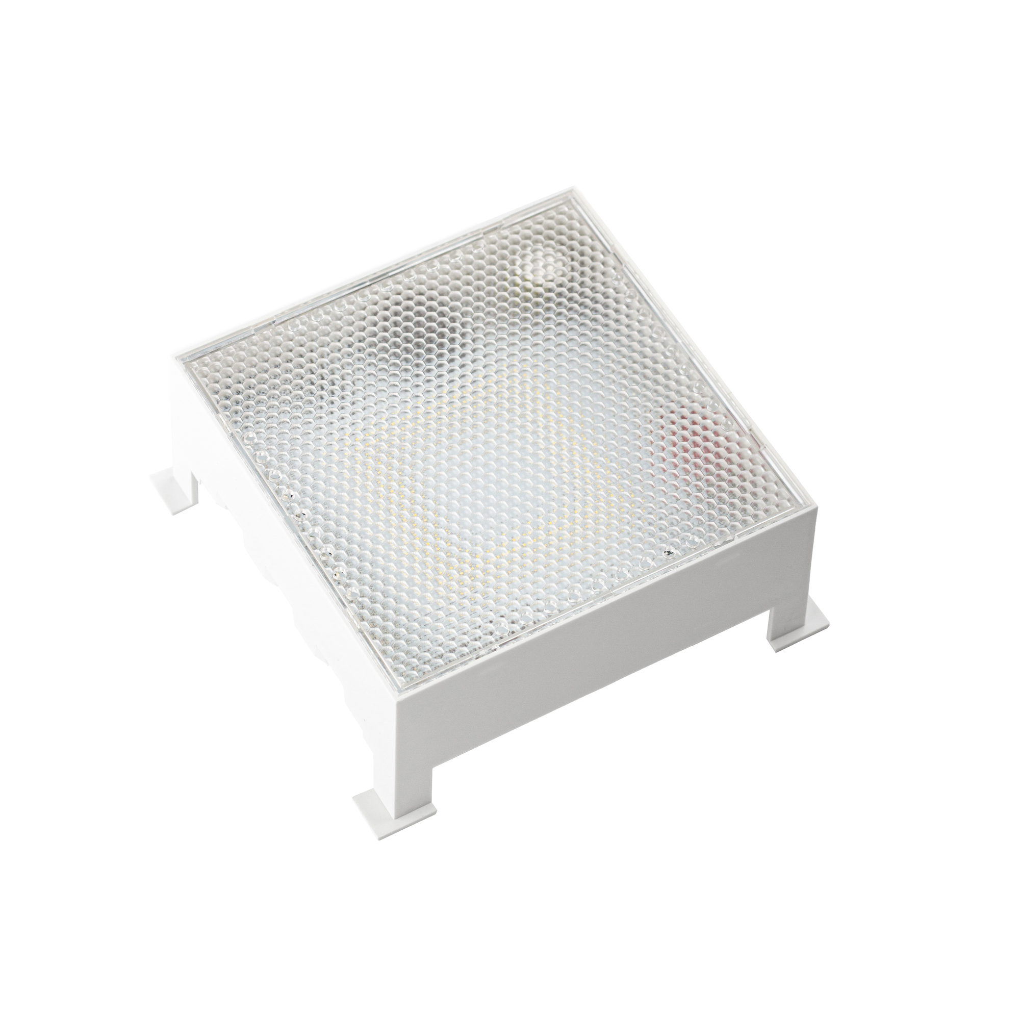 Светильник светодиодный в грильято DVO31-008-D00  7Вт 800 лм с оптико-акустическим датчиком 3 режимаработы микролинзовый светорассеиватель встроенный драйвер Актей семейство  ЭОС