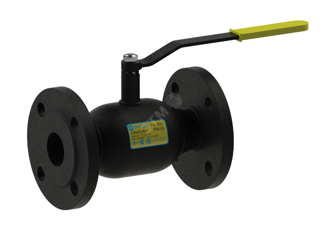 Кран шаровой фланцевый полнопроходной DN 80 PN 16 тип 11с36п (11.36.080 ...