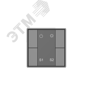 Кнопочная панель 4-х кл. (2 сцены/1 группа), металлический корпус, серый