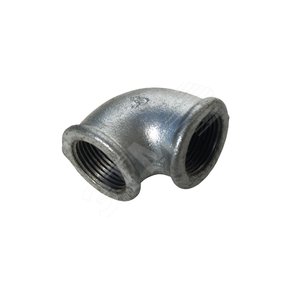 Изображение товара Угольник 90-1-20 оцинкованный, муфта-штуцер, чугунный (шт)