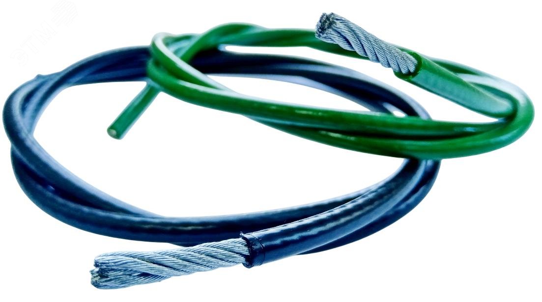 Изображение товара Трос металлополимерный ПРТО-5.0 (полиуретан-черный, катушка) (м)