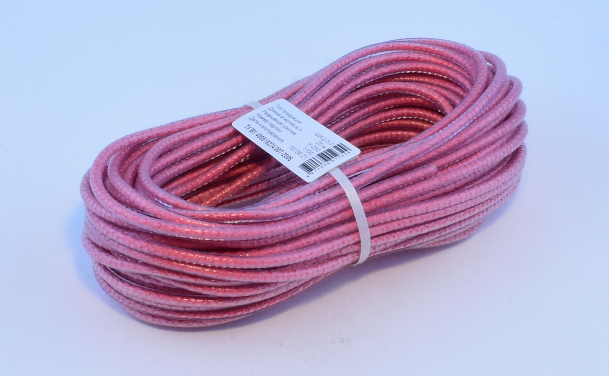 Шнур хозяйственный с полимерным покрытием ШХЦ-6.0 красный (20м)