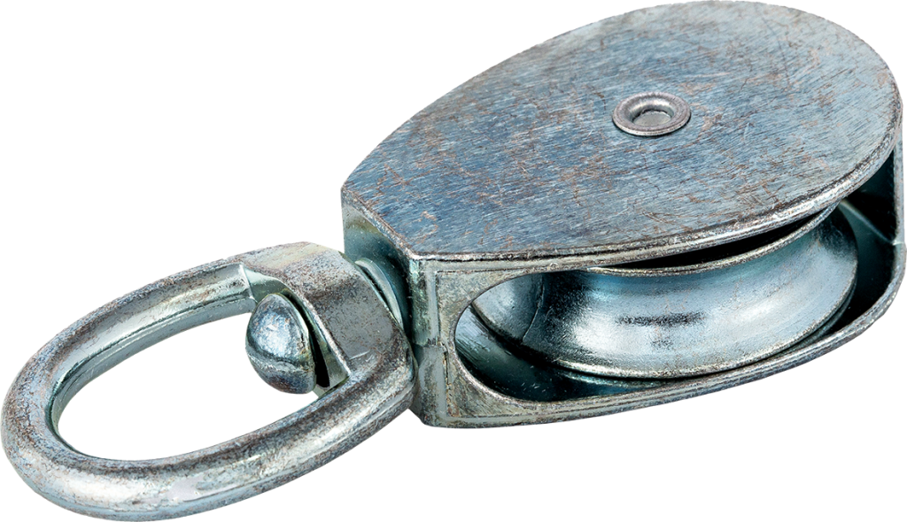 Блок одинарный металлический шкив 40мм (для троса 9мм)