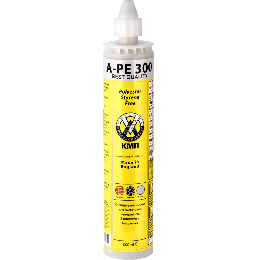 Изображение товара Анкер химический KMP A-PE 300ml Полиэстер для бетонных и кирпичных оснований