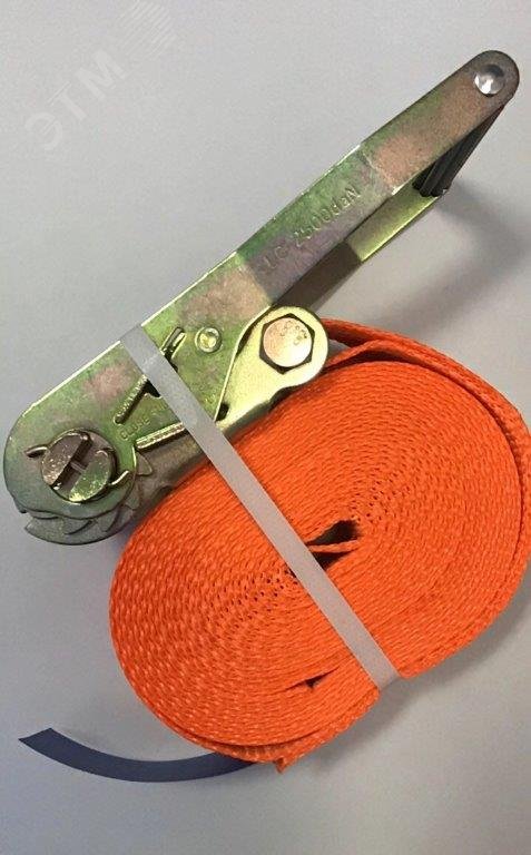 Изображение товара Ремень закрепочный кольцевой 50мм 8м с храповиком для грузов до 8т