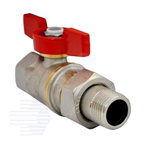 Изображение товара Giacomini R919X003: полнопроходной кран Ду 15, 1/2' ВВ, красная бабочка