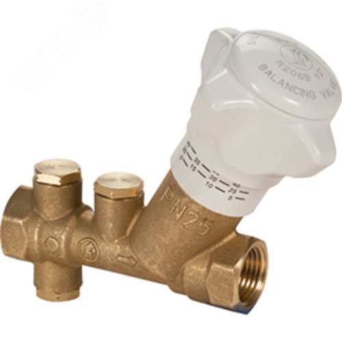 Изображение товара Клапан балансировочный латунный R206B Ду15 Ручной Giacomini R206BY013