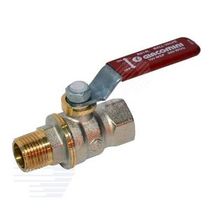 Изображение товара Кран шаровой R914L Ду 40 1'1/2 Ру35 ВН полнопроходной рычаг красный (шт)