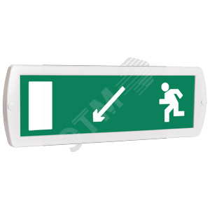 Оповещатель охранно-пожарный световой Т 220 Человек влево стрелка влево-вниз в дверь (зеленый фон)