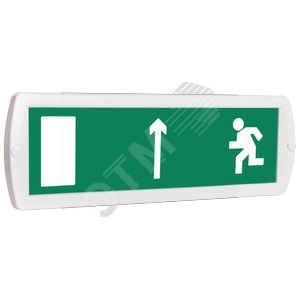 Оповещатель охранно-пожарный световой Т 12 Человек влево стрелка вверх в дверь (зеленый фон)
