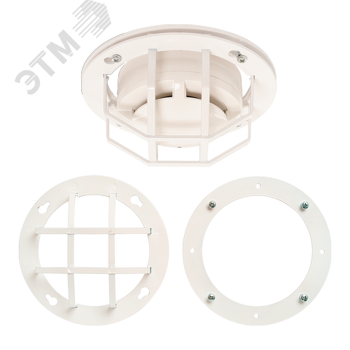 Изображение товара Защитный кожух ЗК-7Б (с быстросъёмной решёткой) для дымовых извещателей и свето-звуковых оповещателей (сирен) (шт)