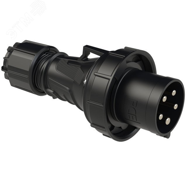 Изображение товара Вилка кабельная 63А/400V/3P+N+E/IP67, черная (шт)