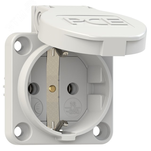 Розетка встраиваемая с/з 16A/250V/1P+N+E/IP54 артикул 105-0g PCE ...