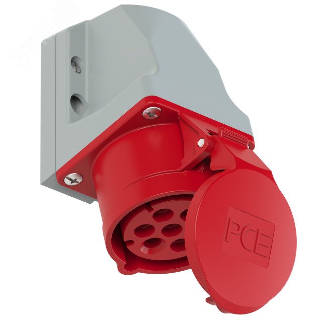 Изображение товара Розетка настенная 16A/400V/6P+E/IP44, никелированные контакты (шт)