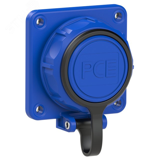 Розетка встраиваемая 16А/250V/2P+E/IP68 фланец 75х75 мм гибкое ...
