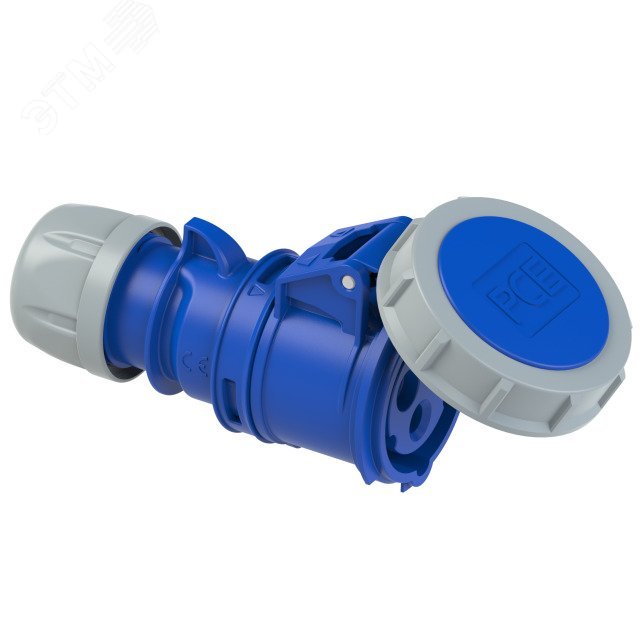 Изображение товара Кабельная розетка PCE 16А 230V 1P+N+E IP67 2132-6 синяя