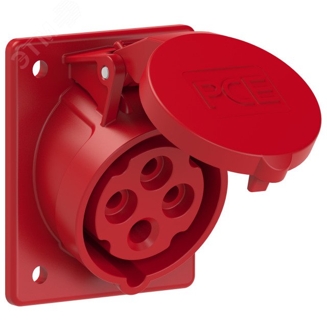 Изображение товара Встраиваемая наклонная розетка 16А 400В IP44 PCE