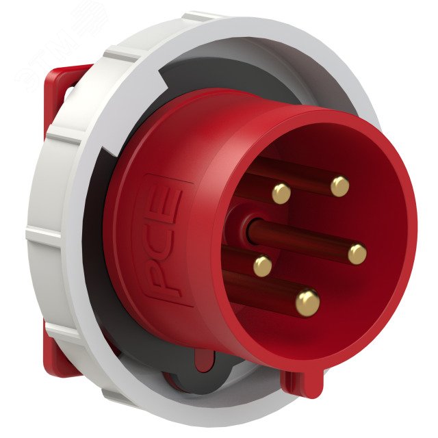 Изображение товара Вилка встраиваемая 32А 400В IP67 фланец 75x75 Полиамид PCE