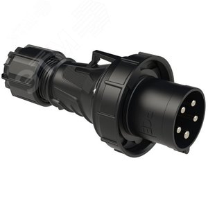 Изображение товара Вилка кабельная 63А/400V/3P+N+E/IP67, черная (шт)