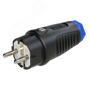 Изображение товара Вилка каб 16A/250V/2P+E/IP54 корпус черный, маркер синий (шт)