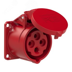 Изображение товара Розетка встраиваемая 16А/400V/3P+E/IP44, фланец 60x60, (шт)