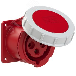 Изображение товара Розетка встраиваемая 32А/400V/3P+E/IP67, фланец 75x75 (шт)