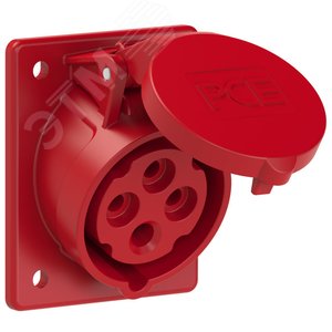 Изображение товара Розетка встраиваемая наклонная 16А/400V/3P+E/IP44 (шт)