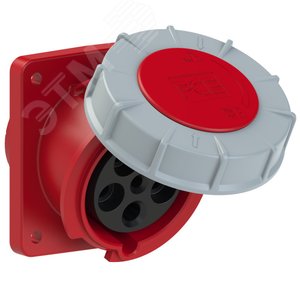 Изображение товара Розетка встраиваемая наклонная 63А/400V/3P+N+E/IP67 (шт)