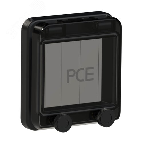 Изображение товара Окно защитное на 4 модуля IP67, черное (шт)