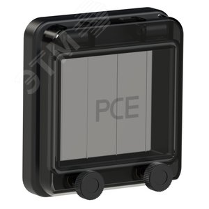 Изображение товара Окно защитное на 4 модуля IP67, черное (шт)