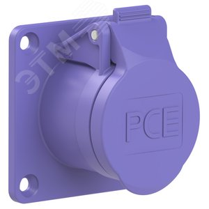 Изображение товара Розетка встраиваемая 16A/24V/2P/IP44,фланец 70х70, никелированные контакты (шт)